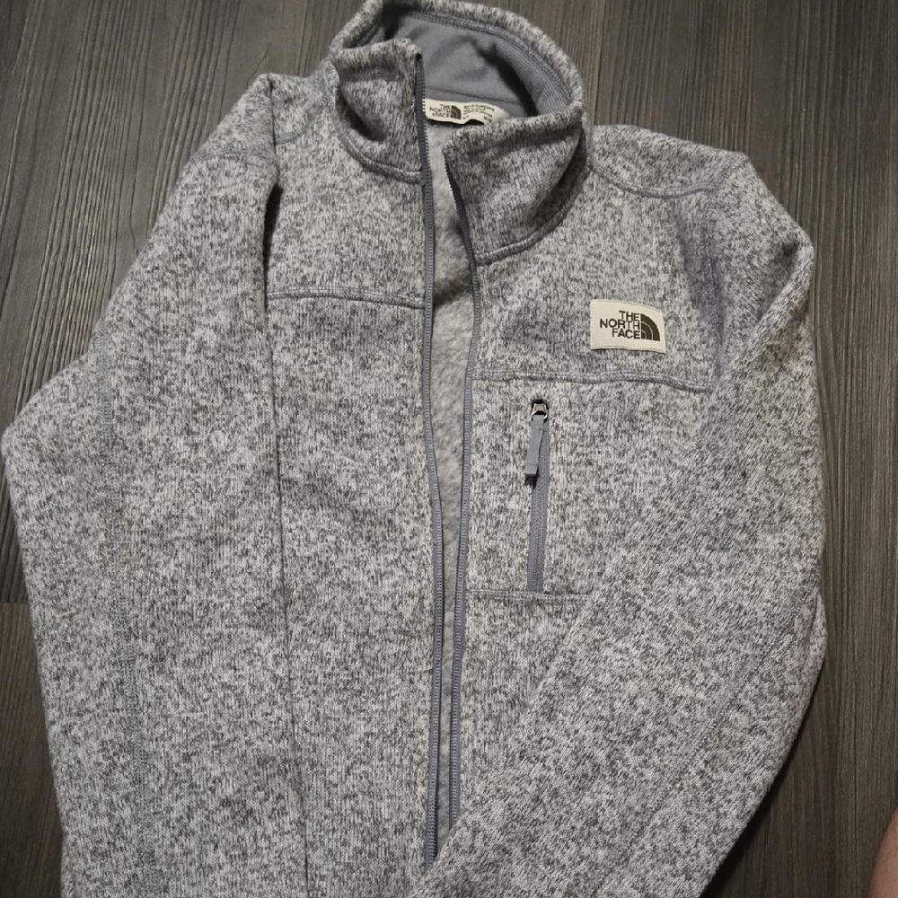The North Face Heathered Gray Zip-Up Jacket